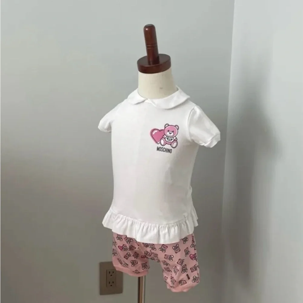 MOSCHINO BABY GIRL TEDDY-BEAR TWO PIECE SET